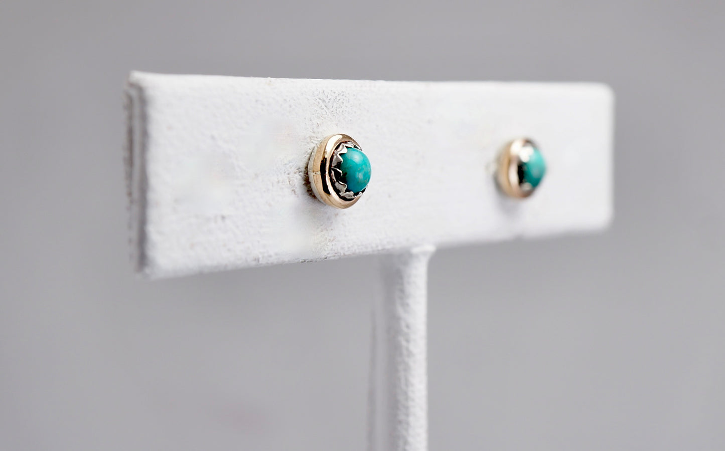 Turquoise-14k Gold Filled Stud Earrings