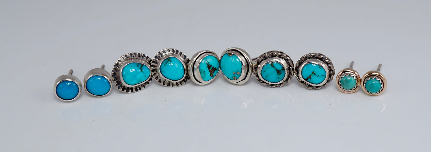 Turquoise-14k Gold Filled Stud Earrings