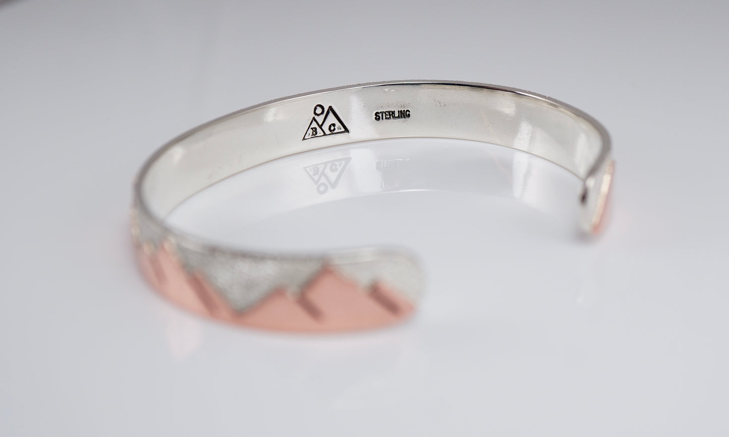 Sterling Silver and Copper Cuff Bracelet