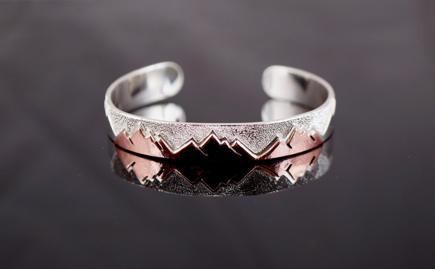 Sterling Silver and Copper Cuff Bracelet