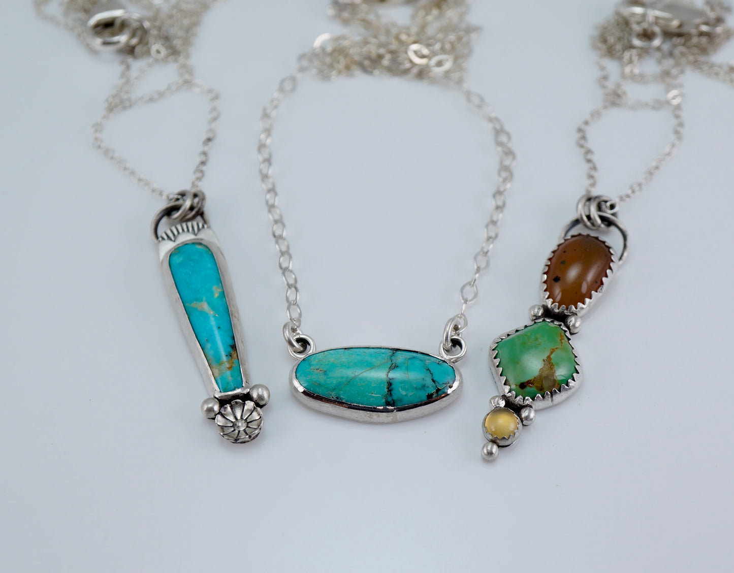Authentic Turquoise Horizontal Pendant