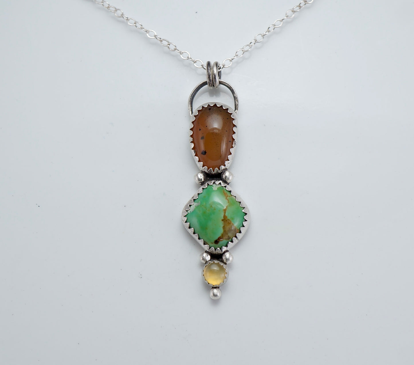 Turquoise and Montana Agate Necklace