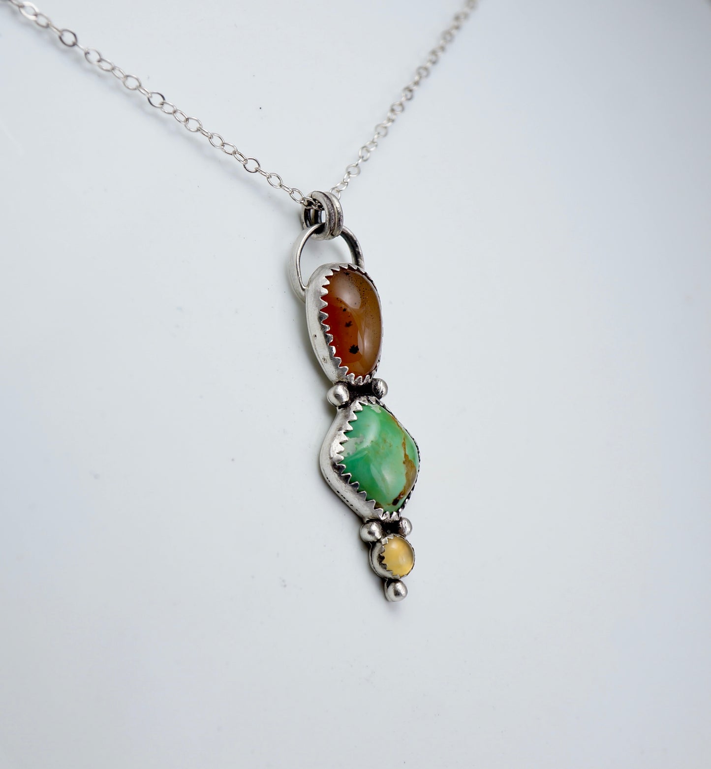 Turquoise and Montana Agate Necklace
