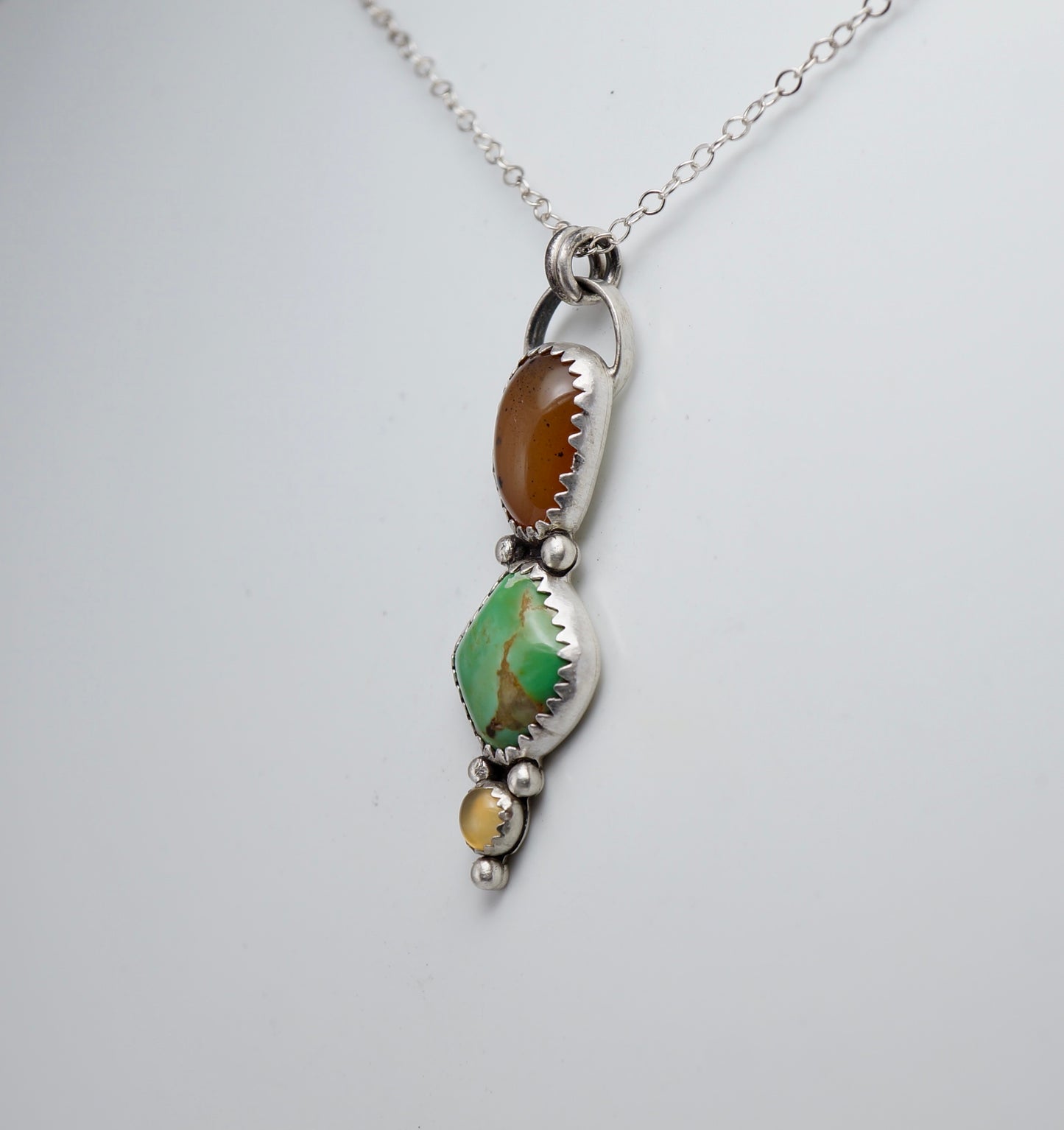 Turquoise and Montana Agate Necklace