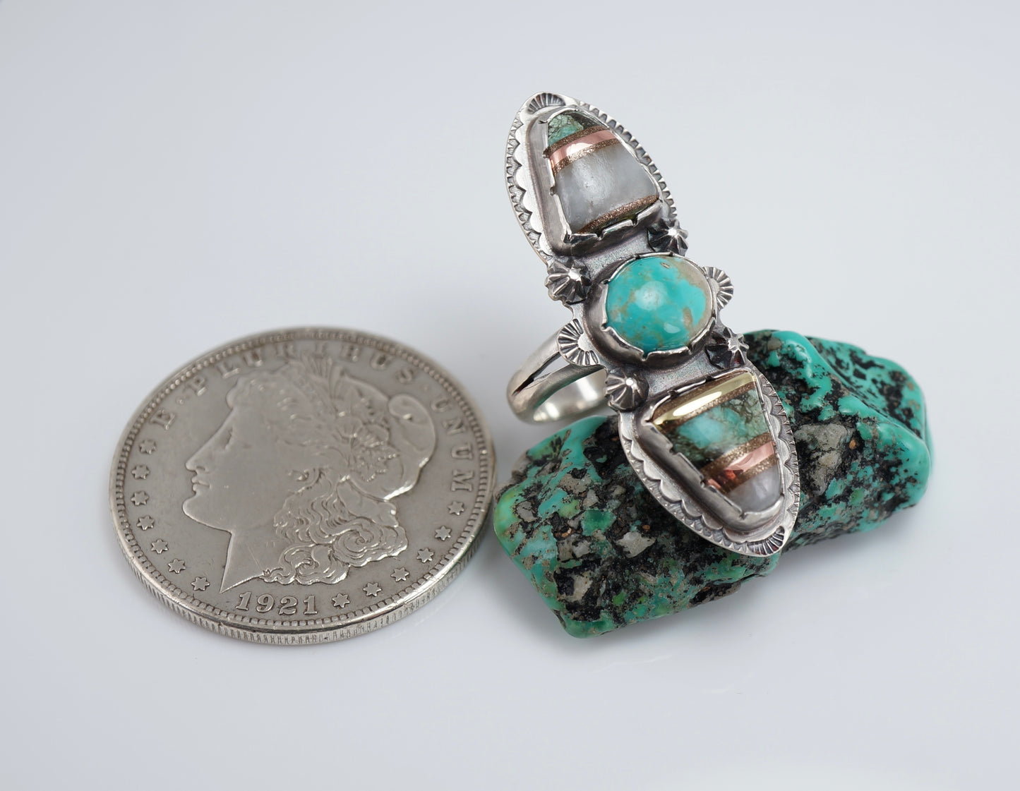 Turquoise Bold Elongated Ring