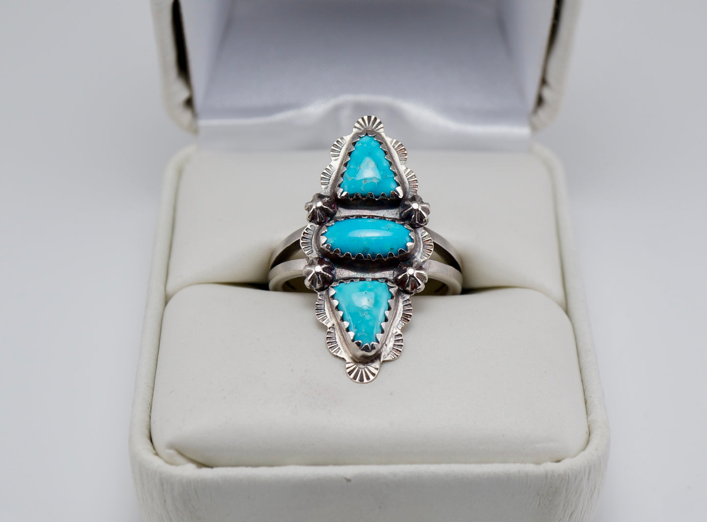 Turquoise 3-Stone Ring