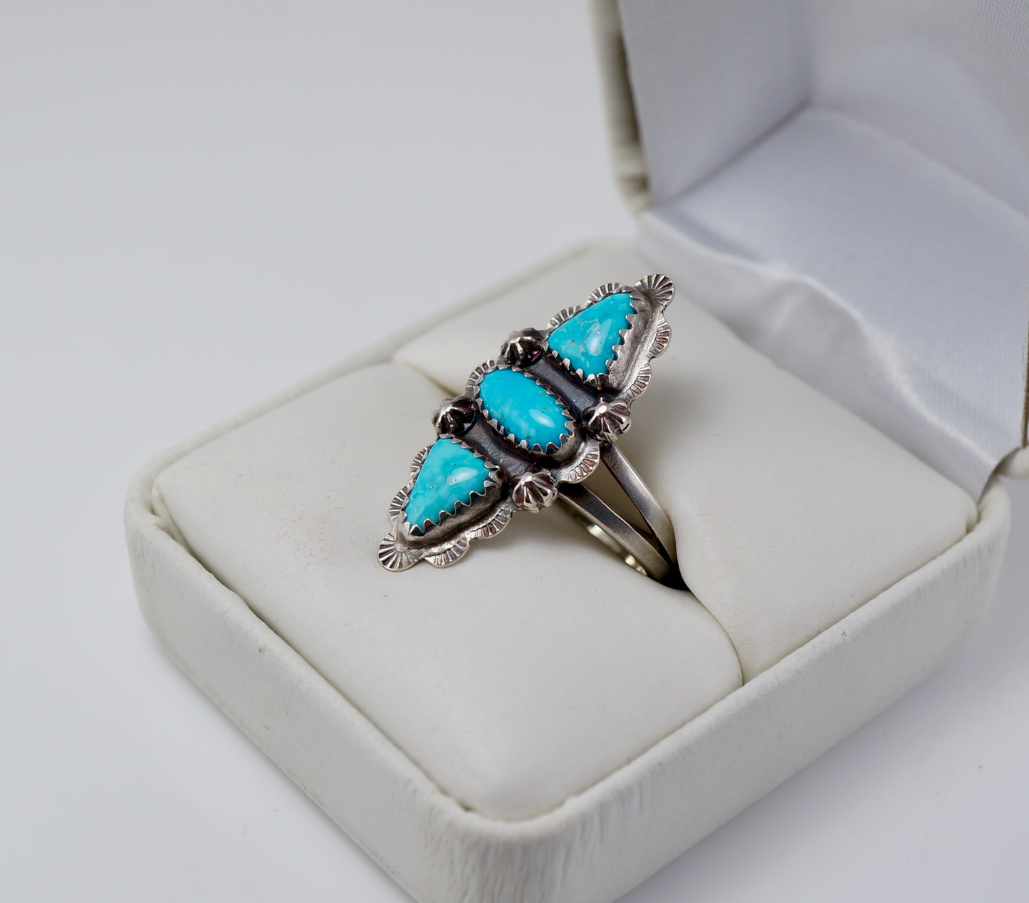 Turquoise 3-Stone Ring