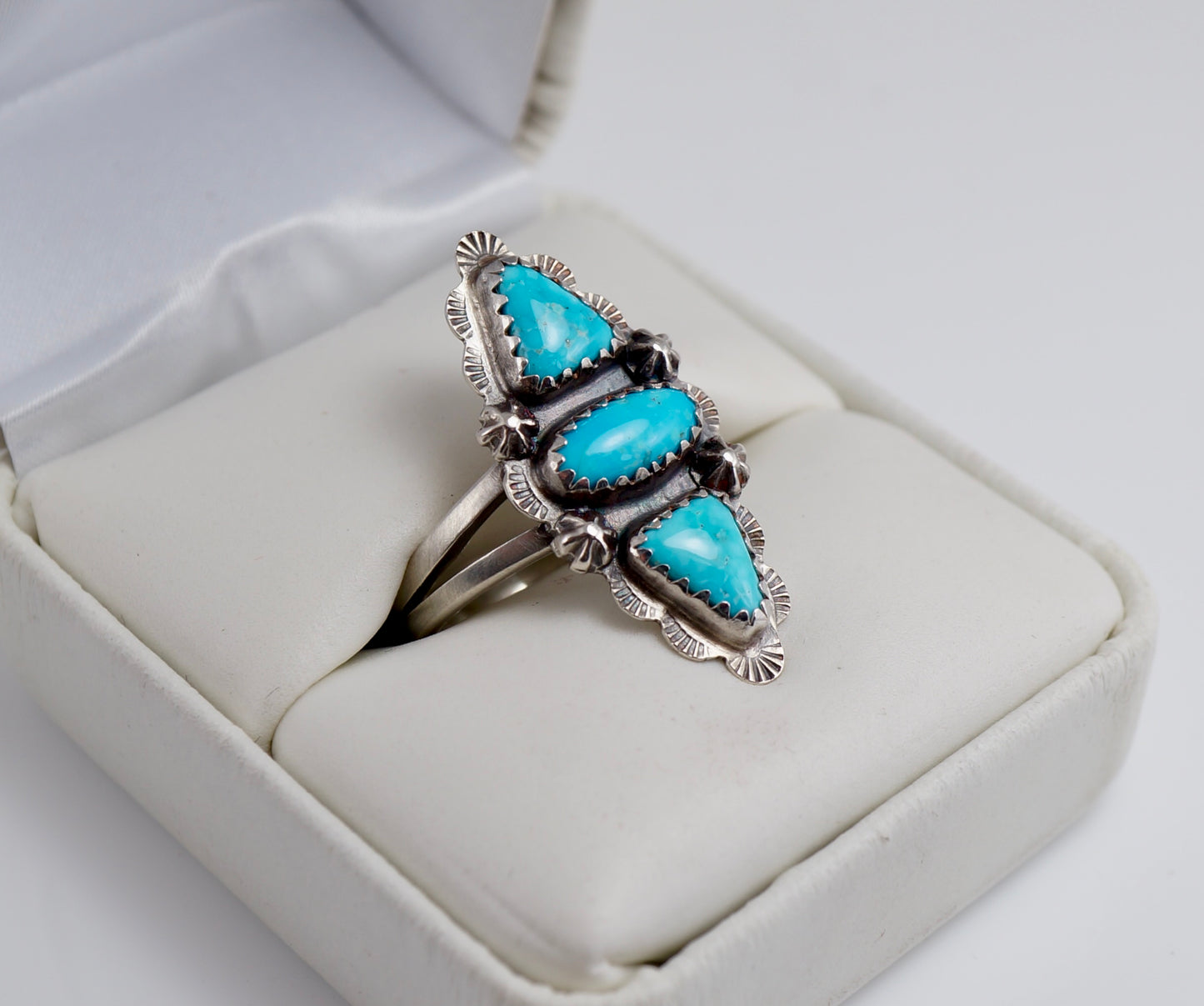 Turquoise 3-Stone Ring