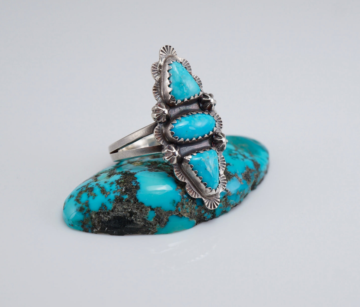 Turquoise 3-Stone Ring
