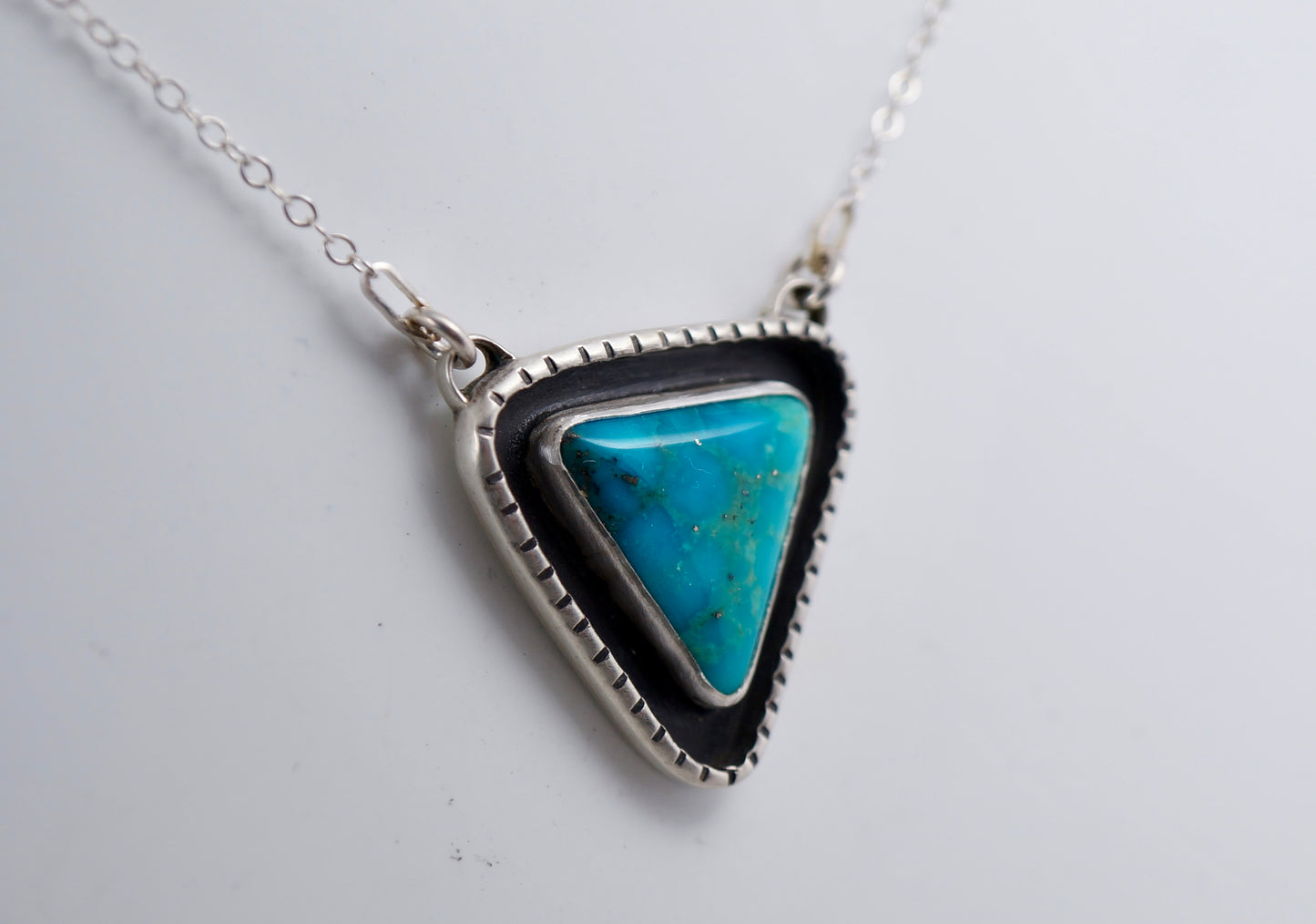 Handcrafted Sterling Silver Turquoise Necklace – One of a Kind