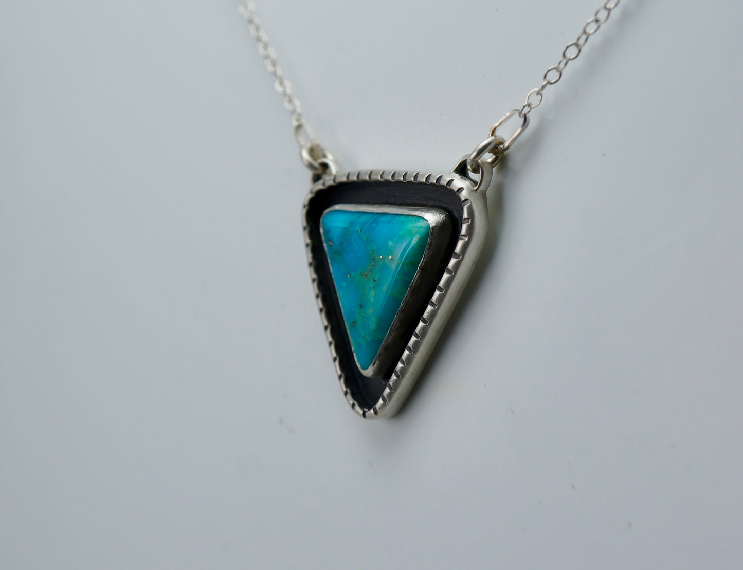 Handcrafted Sterling Silver Turquoise Necklace – One of a Kind