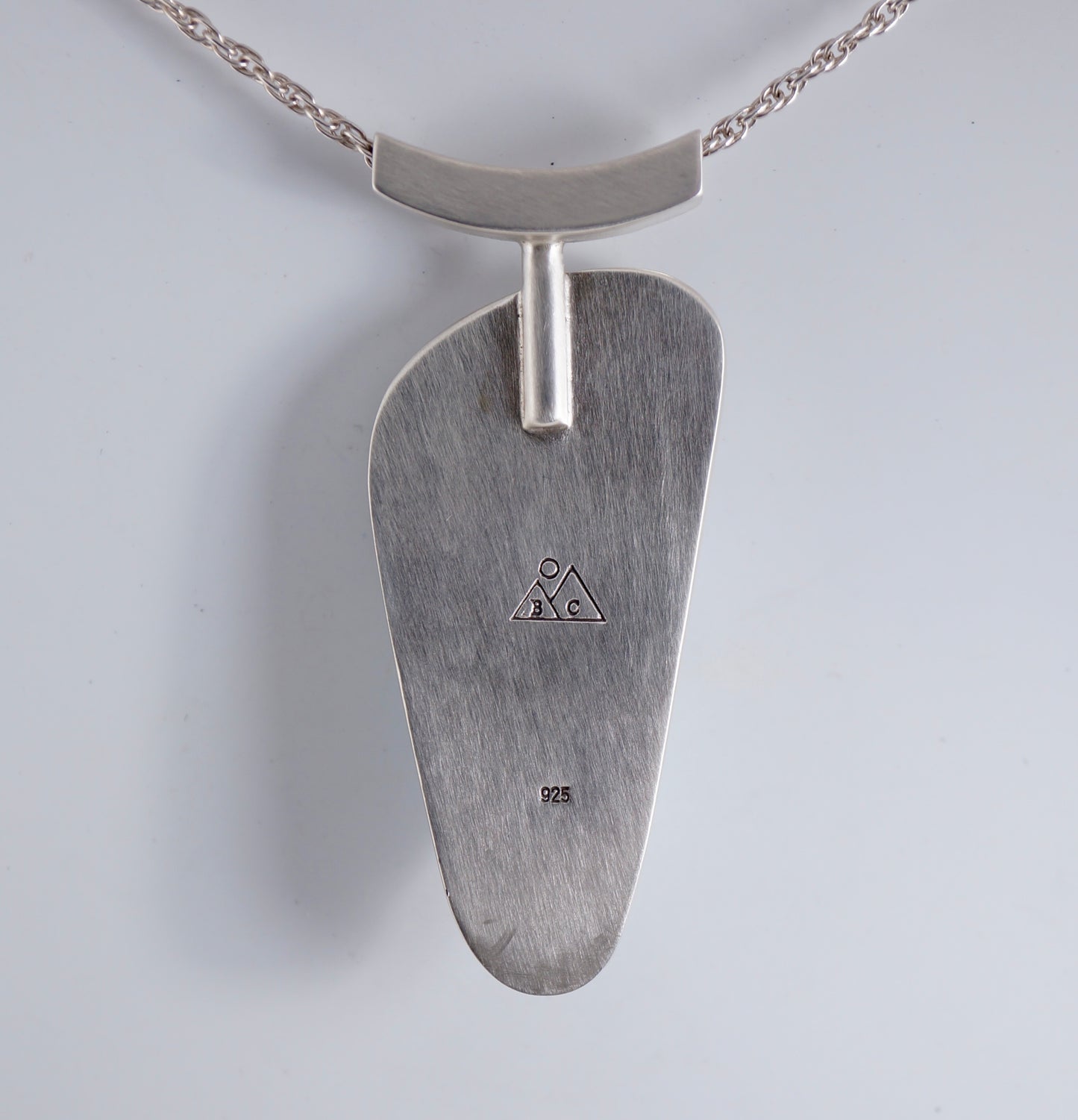 One-of-a-Kind Turquoise Pendant – Sterling Silver with Dark Patina