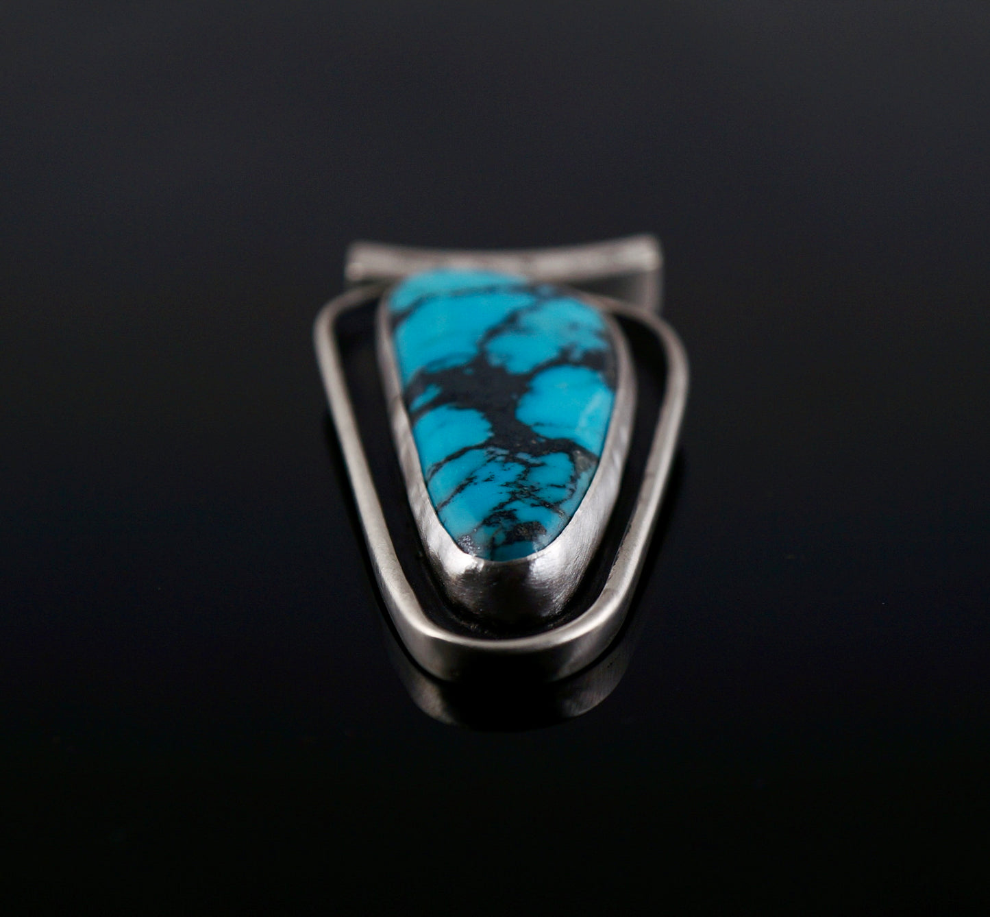 One-of-a-Kind Turquoise Pendant – Sterling Silver with Dark Patina
