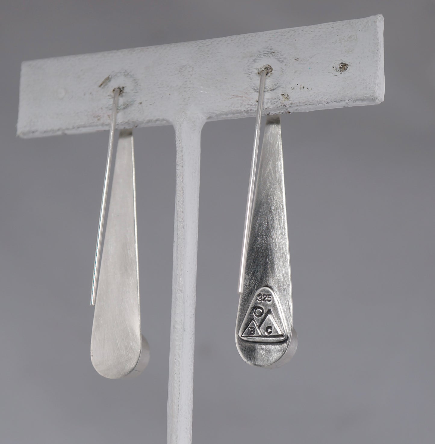 Teardrop Gemstone Earrings | Champagne-colored CZ & Sterling Silver | Handcrafted Statement Jewelry