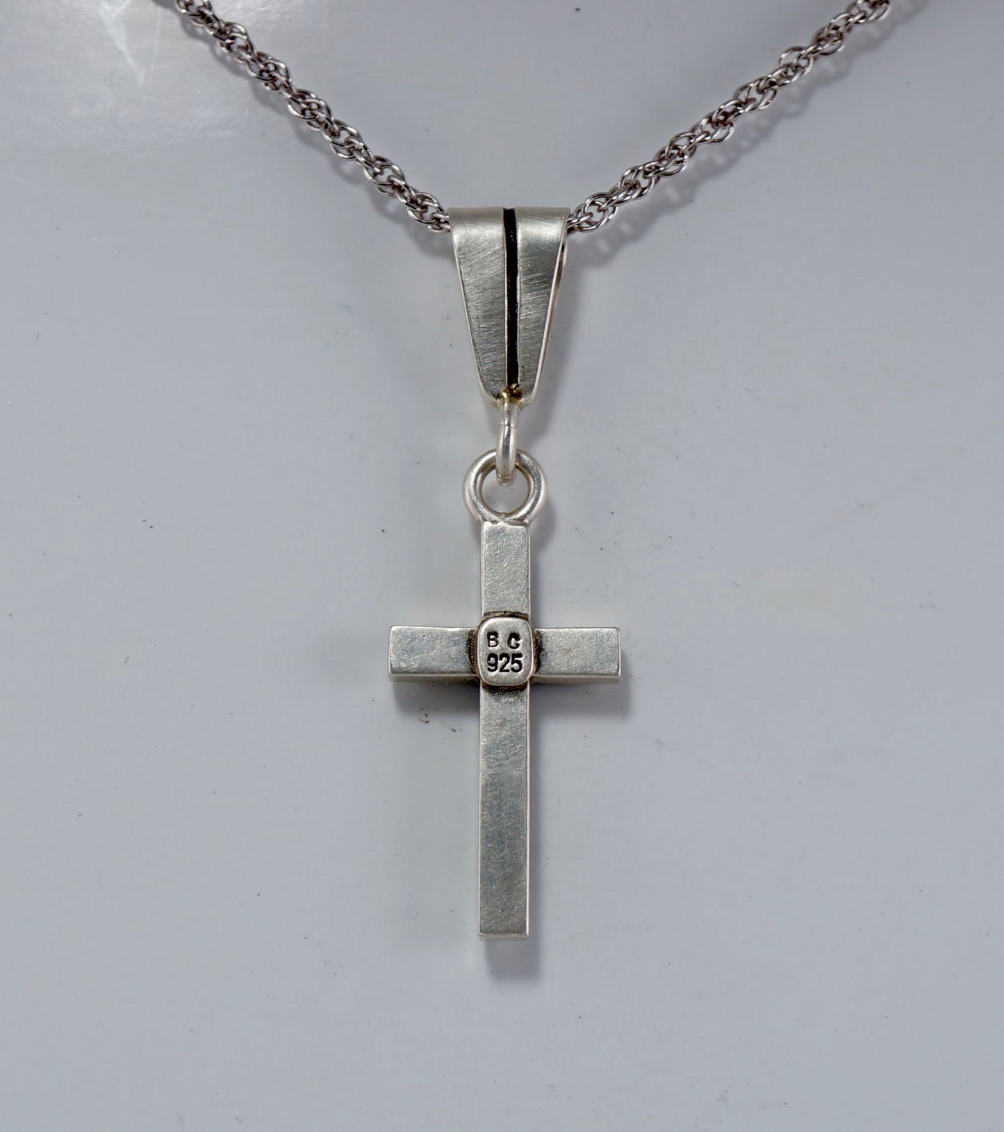 Cross on Cross - Sterling Silver