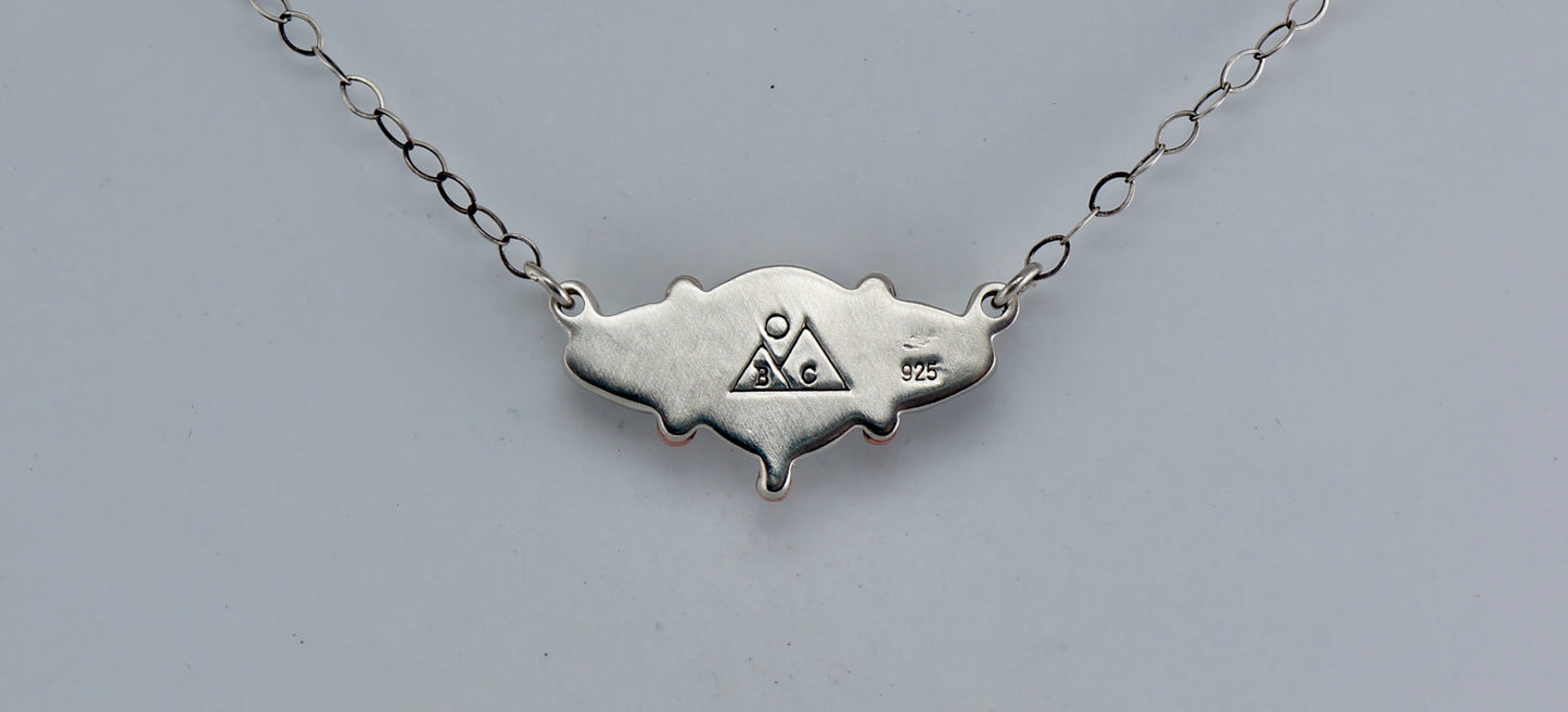 Turquoise Pendant | Sterling Silver & Copper | One-of-a-Kind Handcrafted Necklace | 18” Chain Included