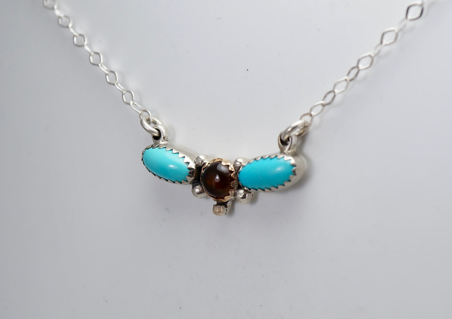 Montana Agate and Turquoise Necklace
