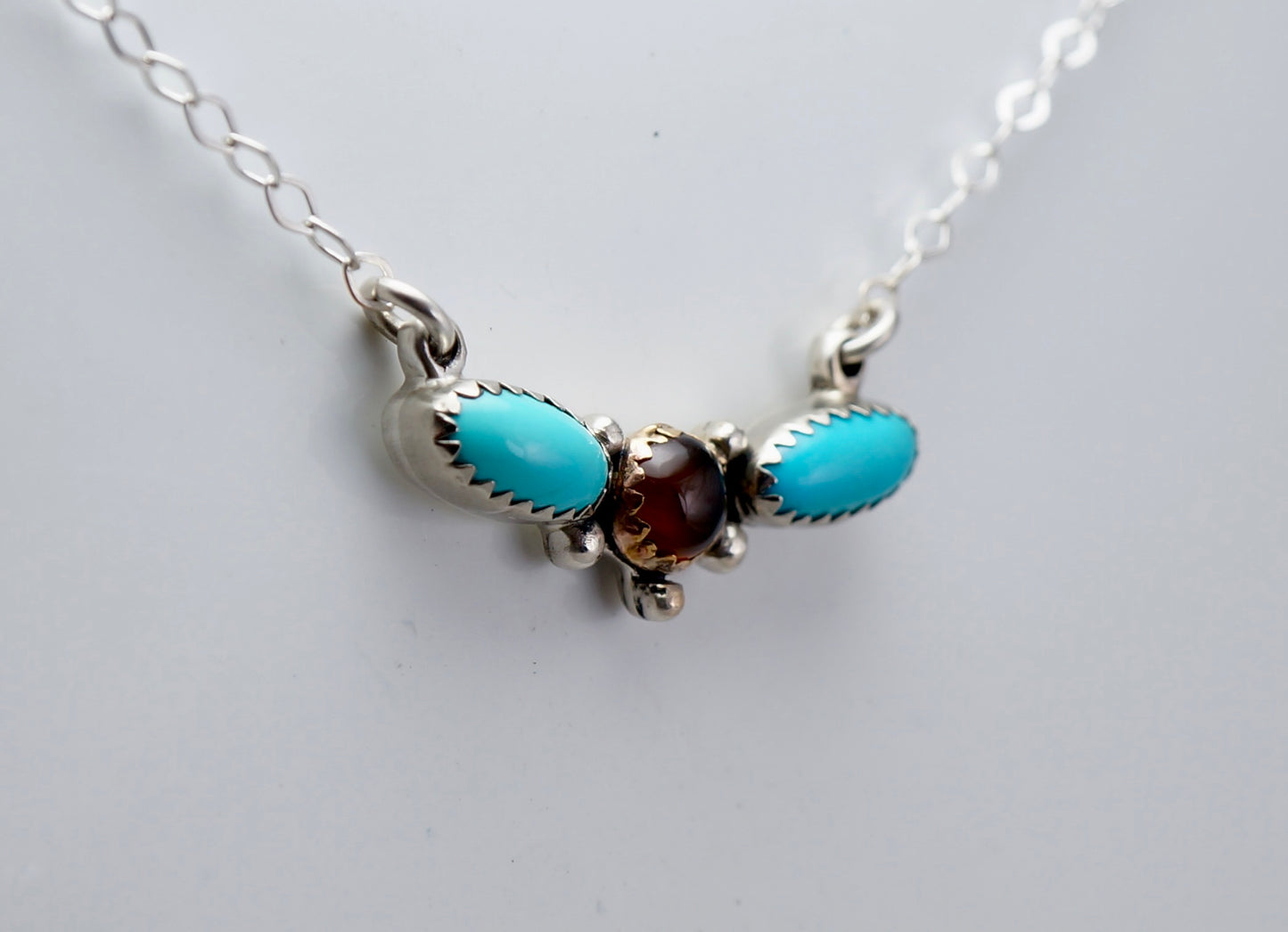 Montana Agate and Turquoise Necklace