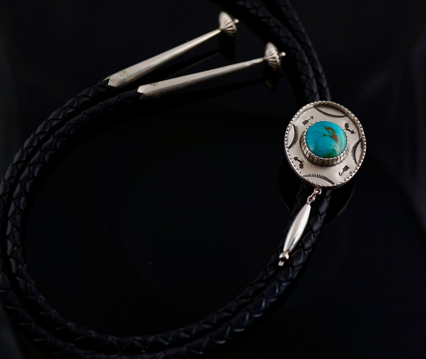 Turquoise & Sterling Silver Bolo Tie – Handcrafted, One of a Kind