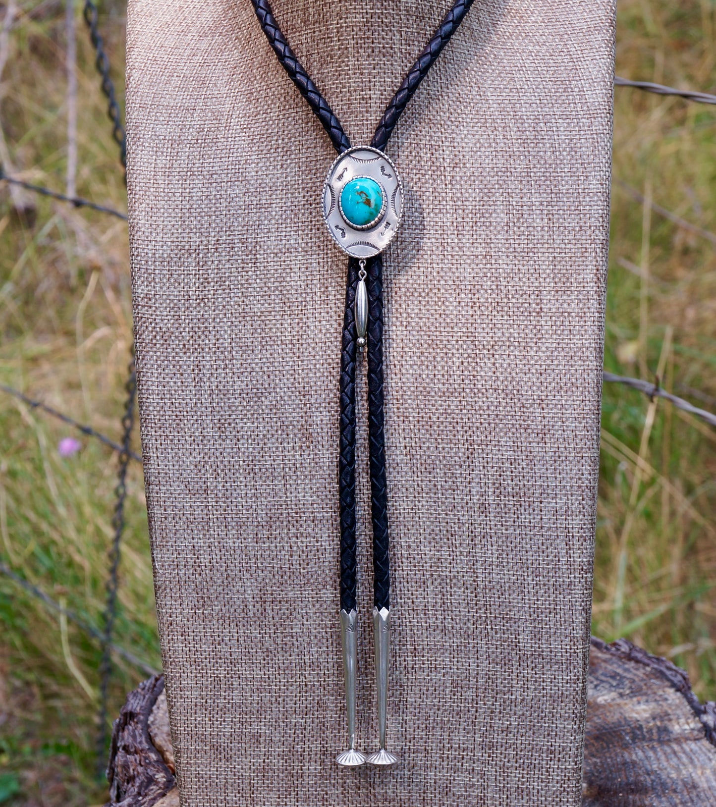 Turquoise & Sterling Silver Bolo Tie – Handcrafted, One of a Kind