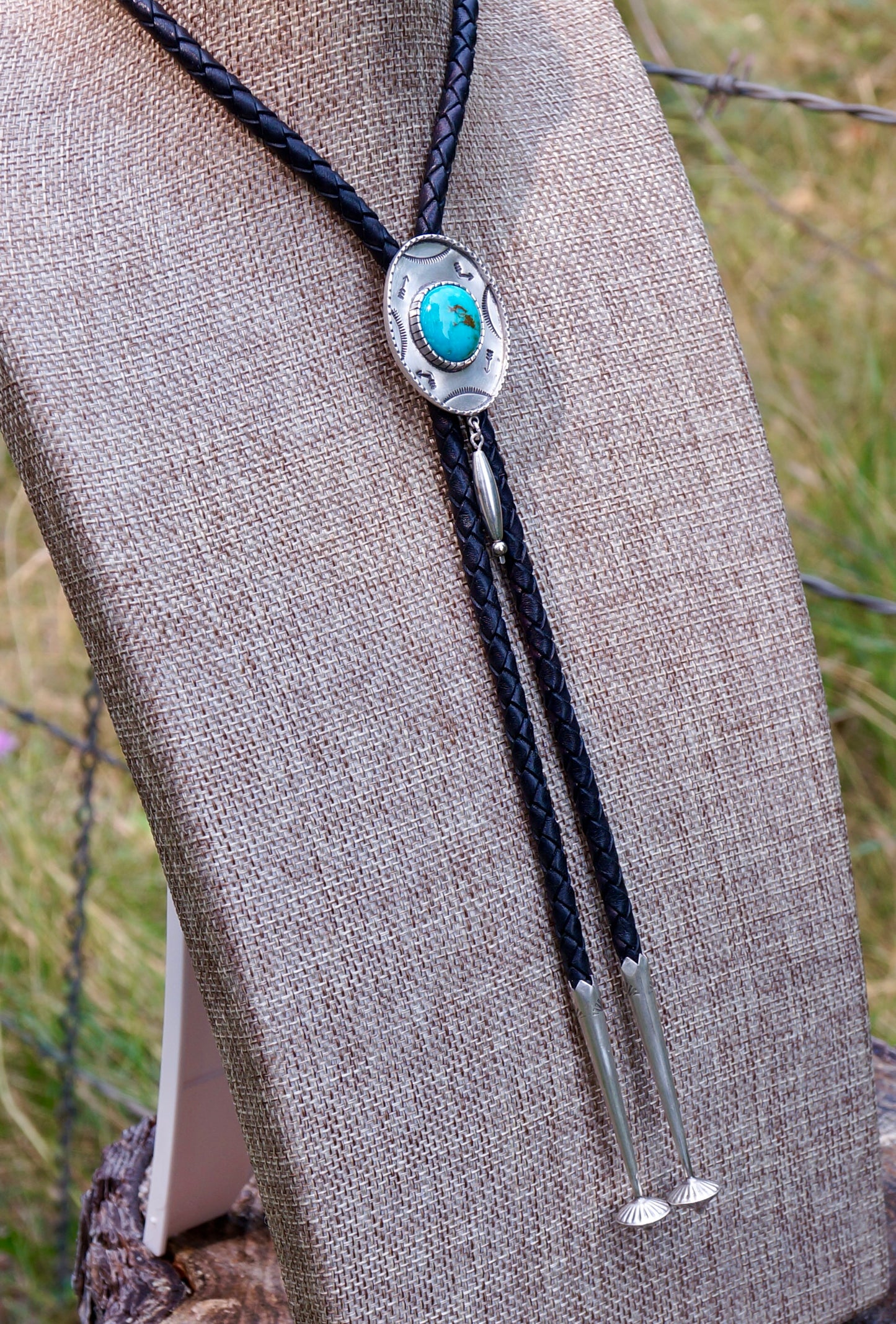 Turquoise & Sterling Silver Bolo Tie – Handcrafted, One of a Kind