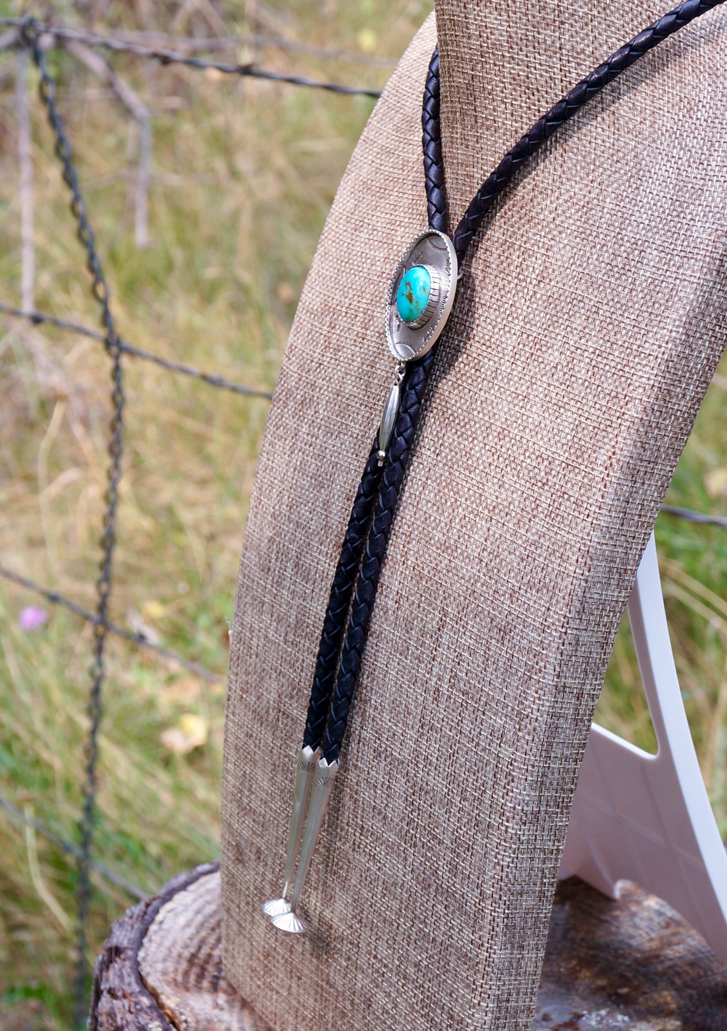 Turquoise & Sterling Silver Bolo Tie – Handcrafted, One of a Kind
