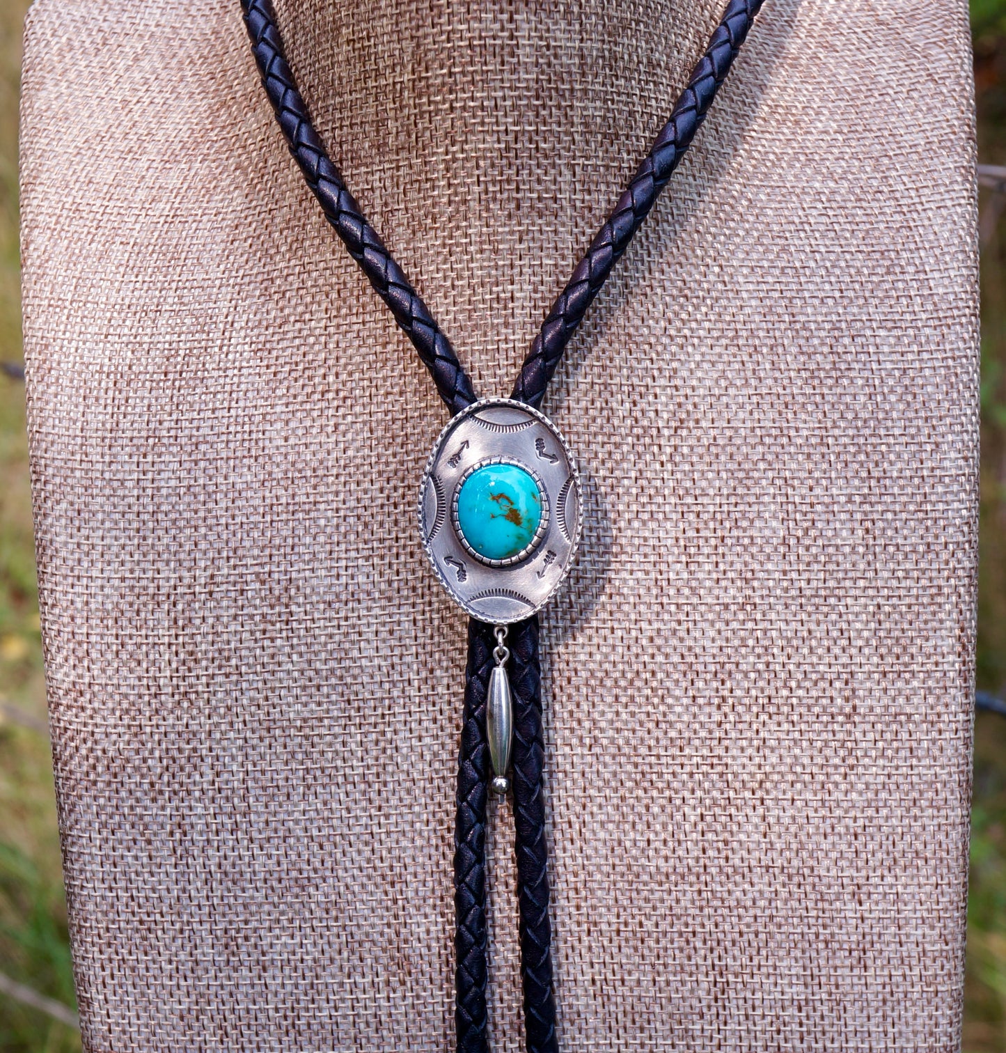 Turquoise & Sterling Silver Bolo Tie – Handcrafted, One of a Kind