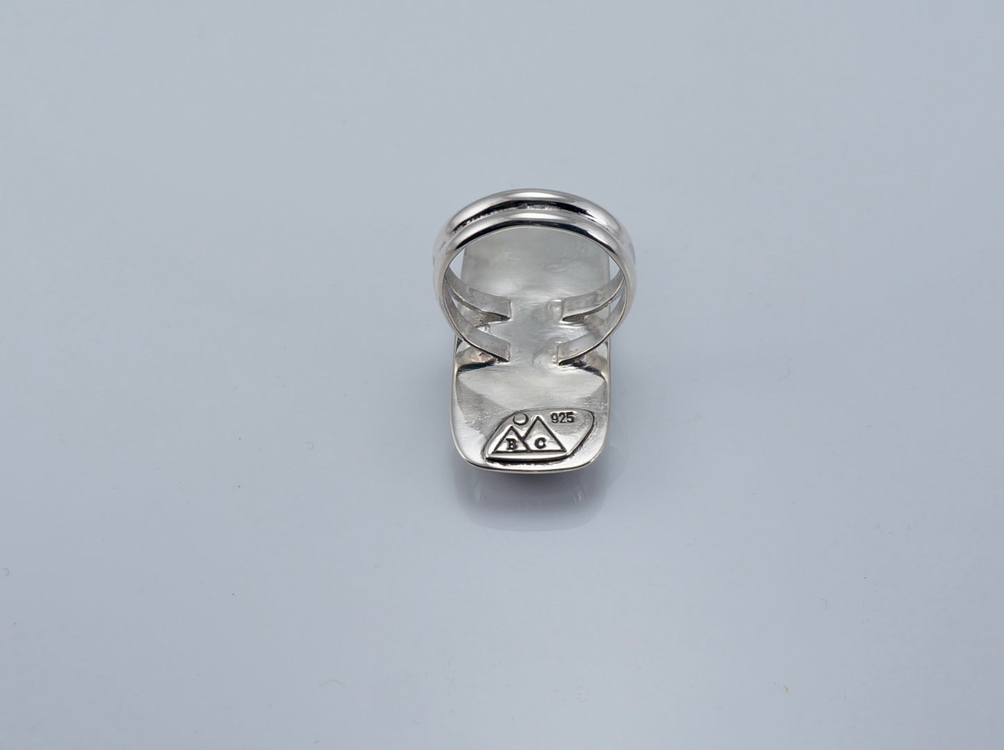 Turquoise Long Ring – Handcrafted Sterling Silver (Size 7.5)