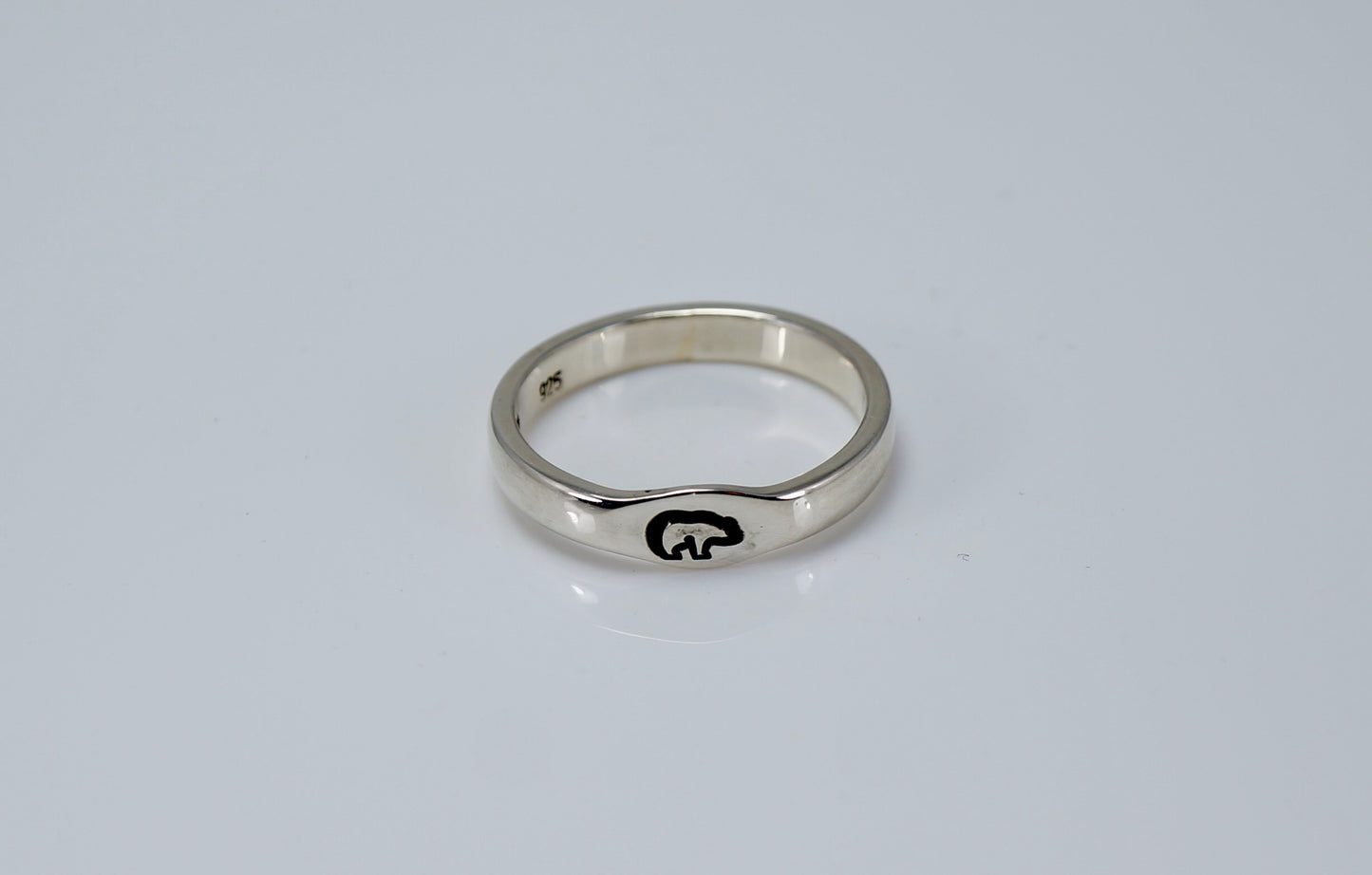 Sterling Silver ring with custom 'Bear' stamp