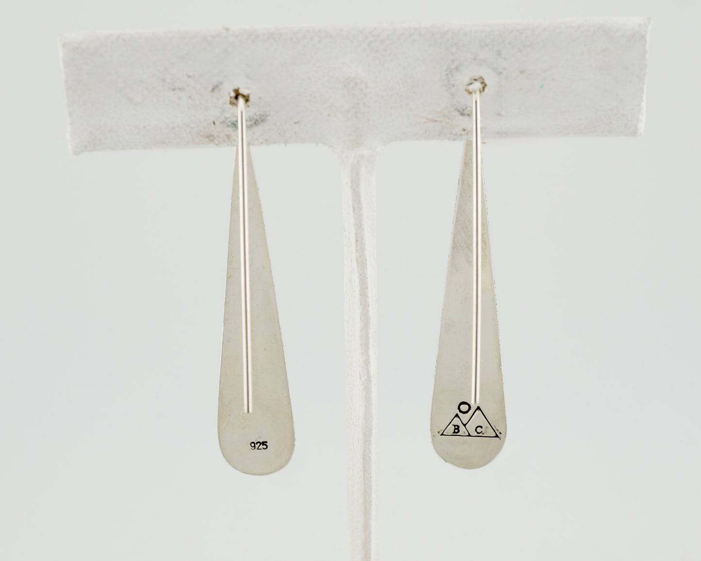 Aqua and White CZ Sterling Silver Drop Earrings, Diamond Cut Sparkle, One-of-a-Kind Western Jewelry