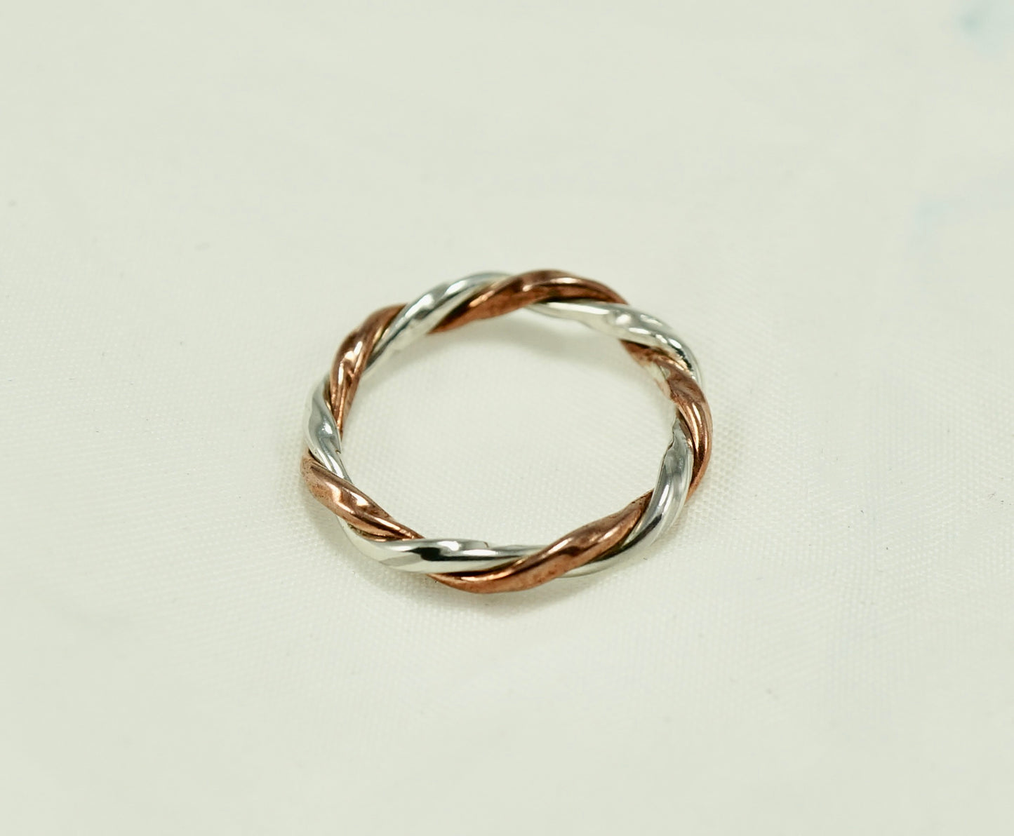 Sterling Silver-Copper Twisted Ring