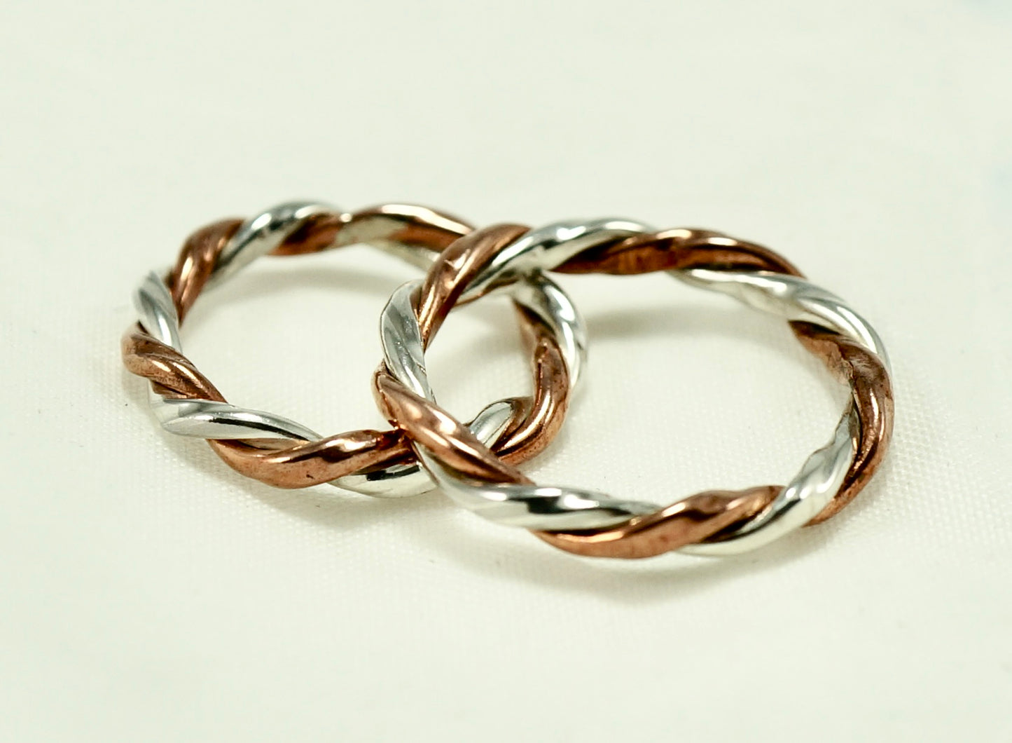 Sterling Silver-Copper Twisted Ring