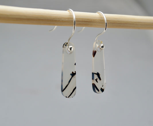 Montana Agate and Sterling Silver Earrings