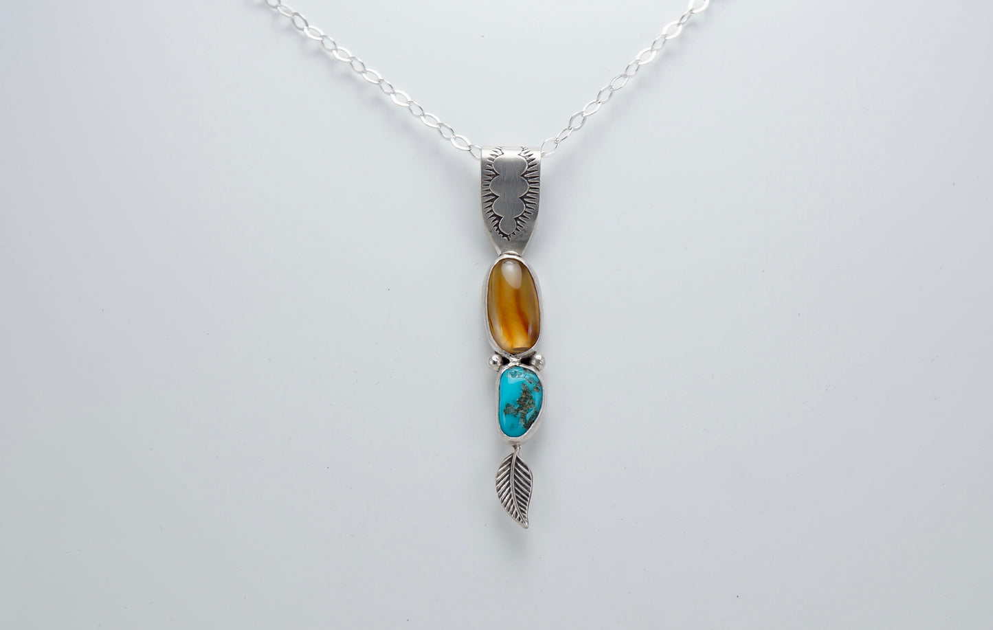 Montana Agate and Turquoise Necklace