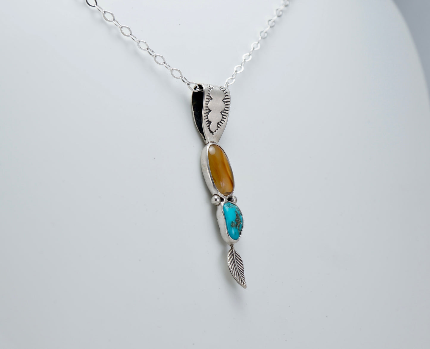 Montana Agate and Turquoise Necklace