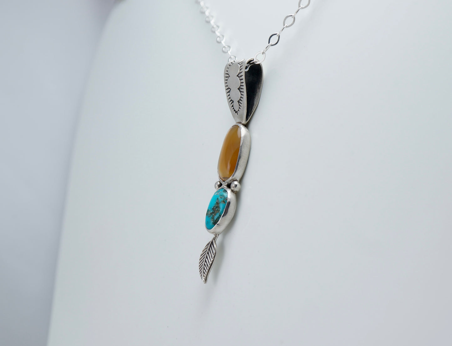 Montana Agate and Turquoise Necklace