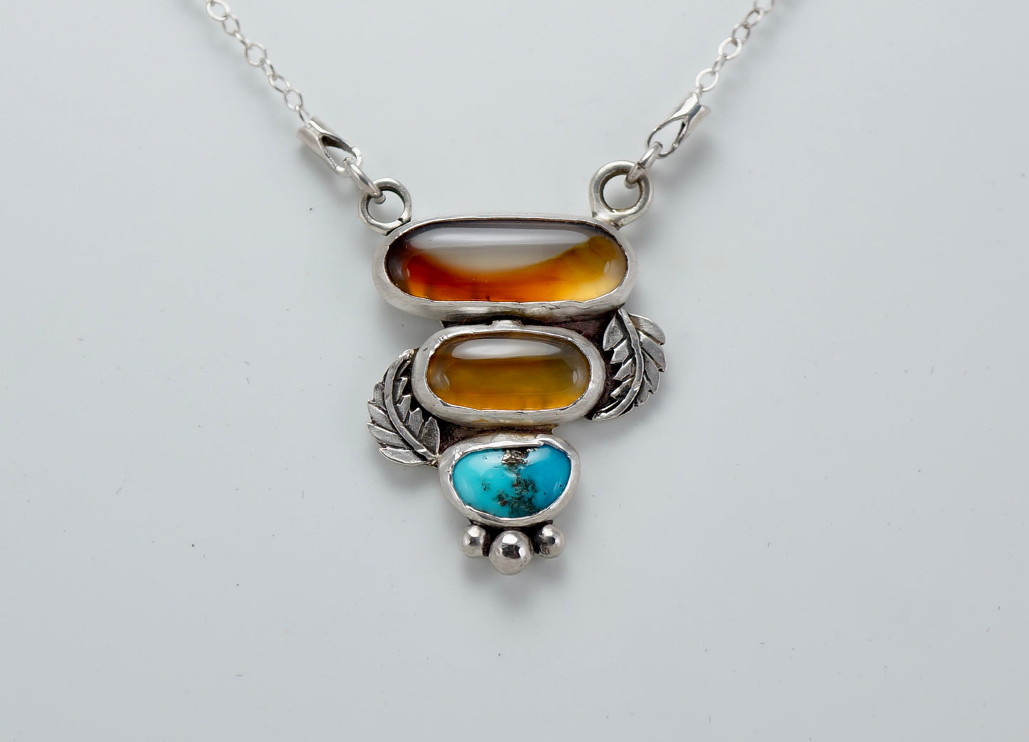 Montana Agate - Turquoise Necklace