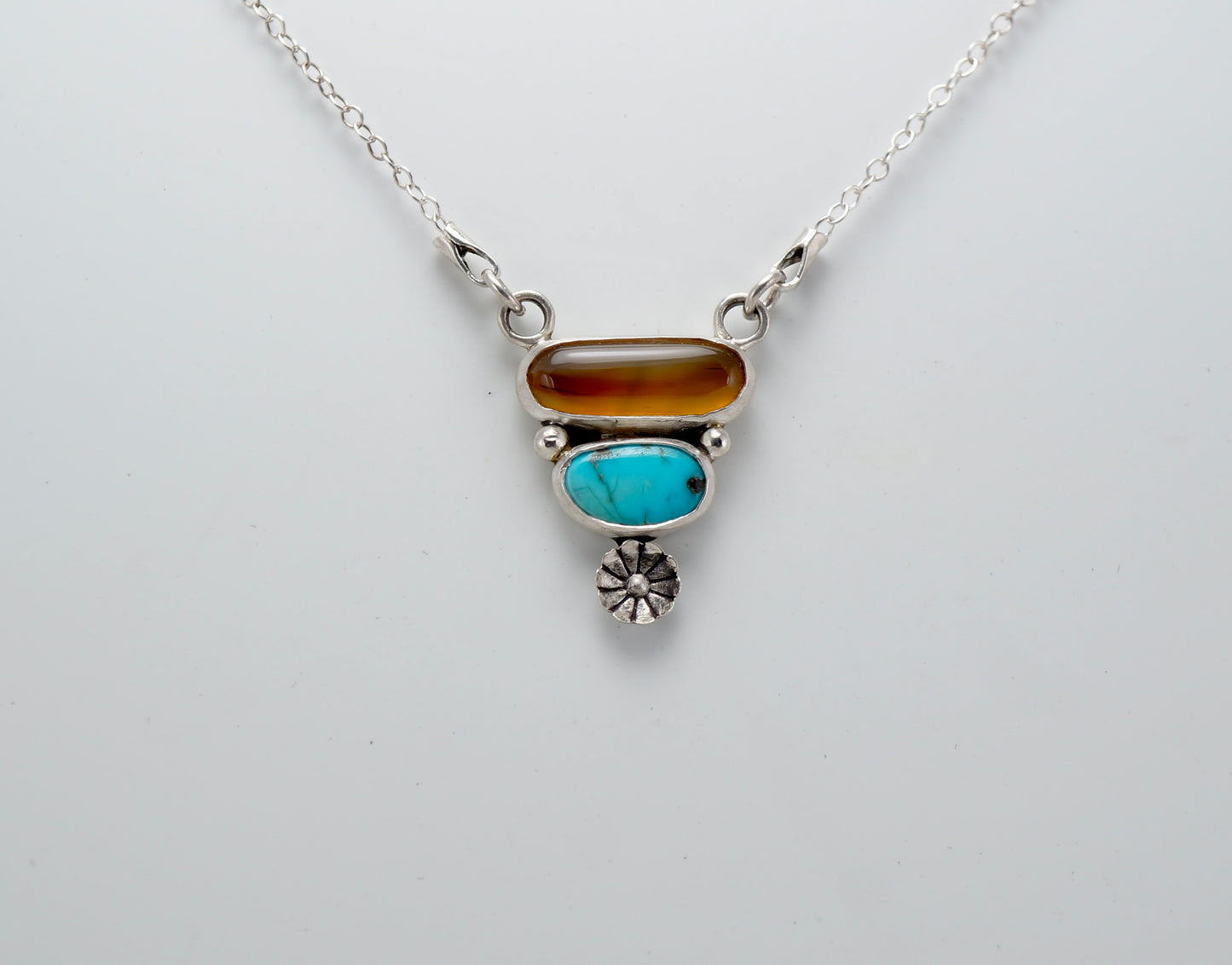 Montana Agate and Turquoise Necklace