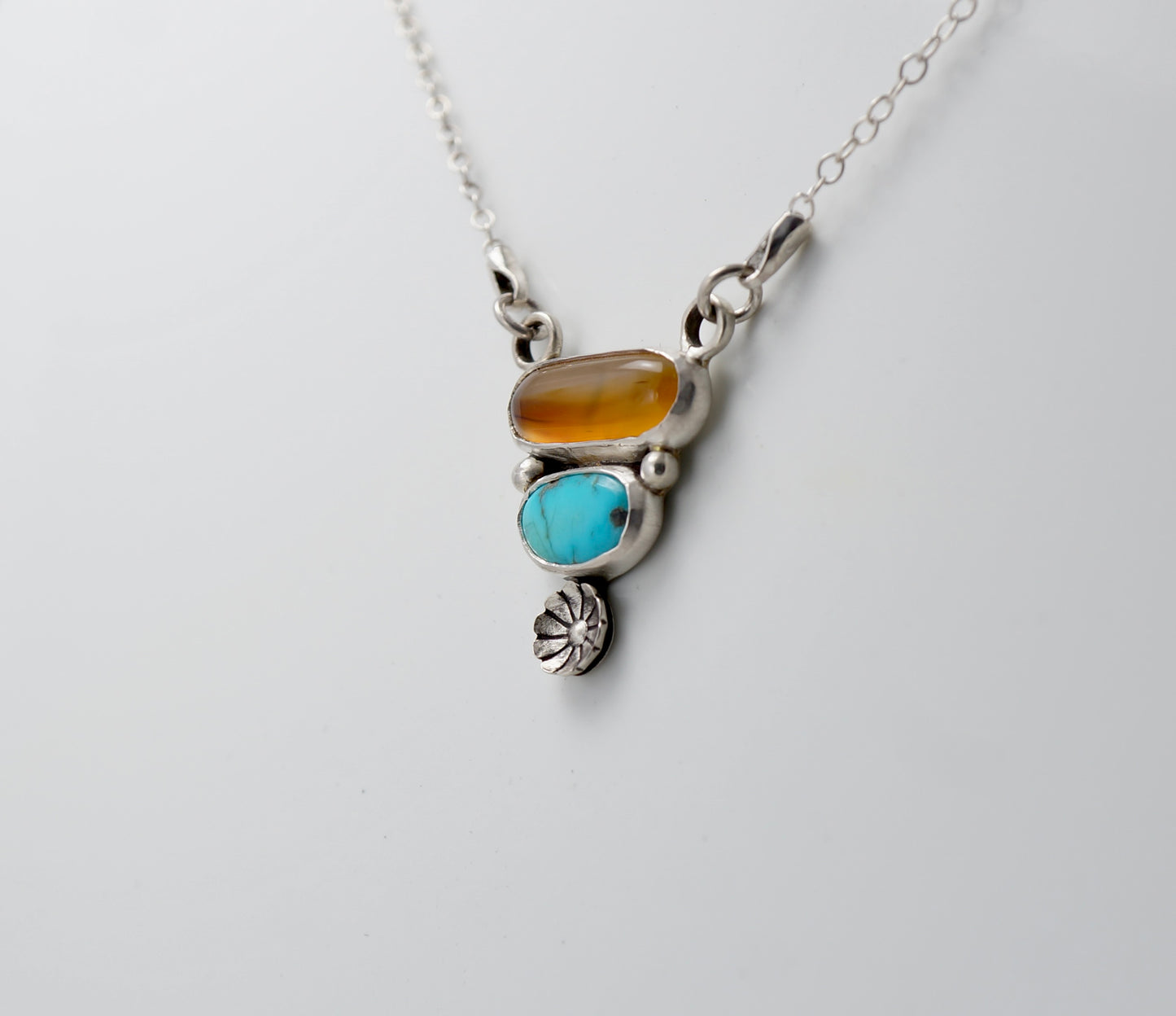 Montana Agate and Turquoise Necklace