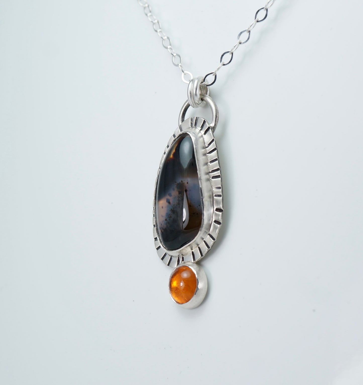 Montana Agate with Amber Gemstone Accent