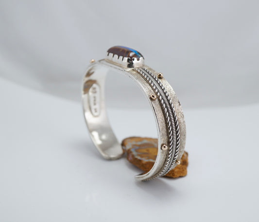 Bracelet - 14k Gold, Sterling Silver & Koroit Opal