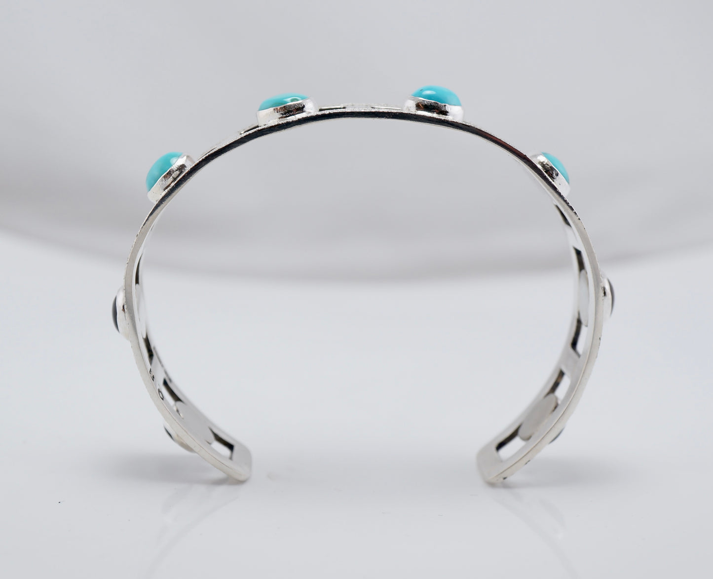 Turquoise-Montana Agate Sterling Silver Bracelet