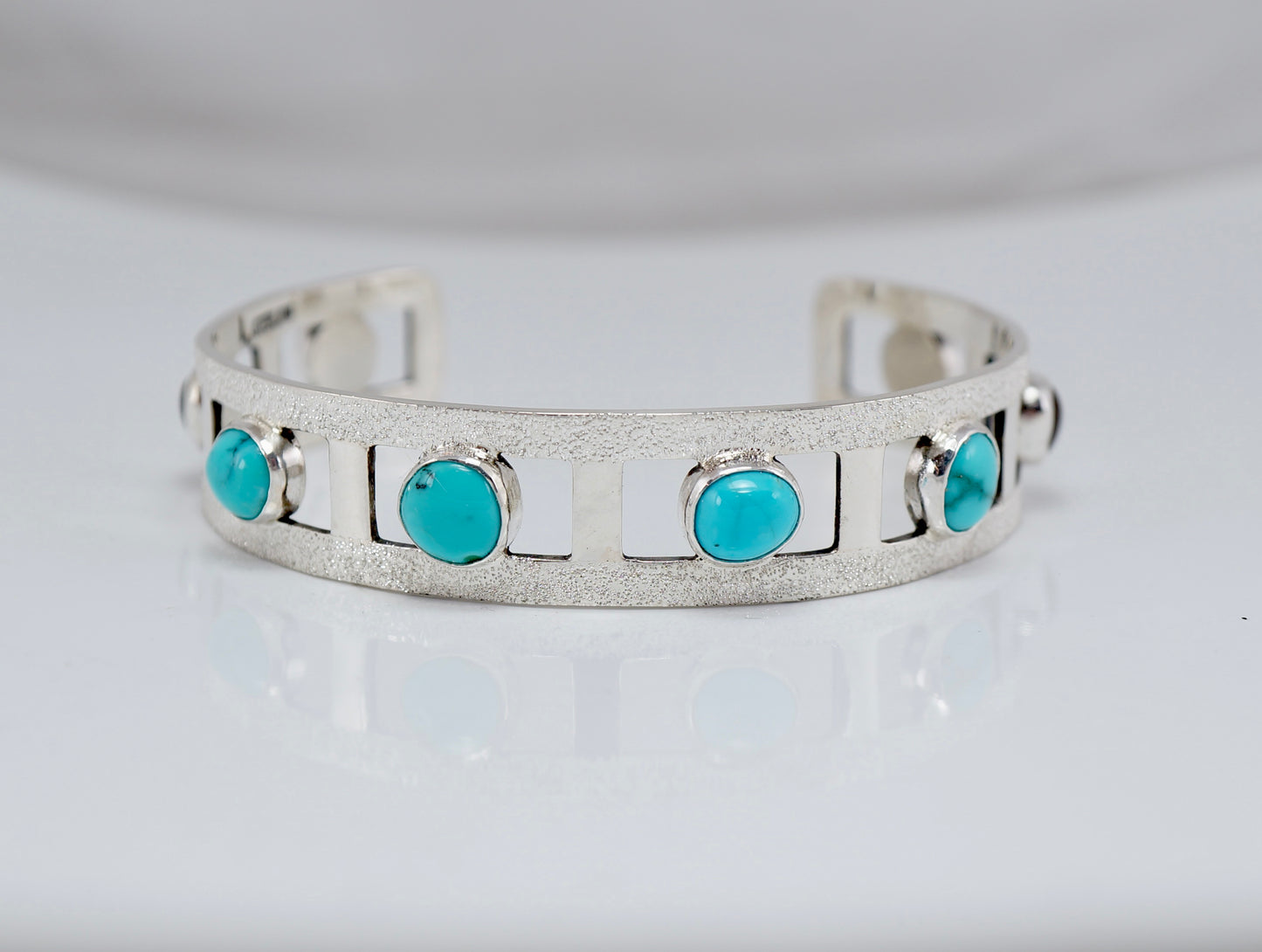 Turquoise-Montana Agate Sterling Silver Bracelet