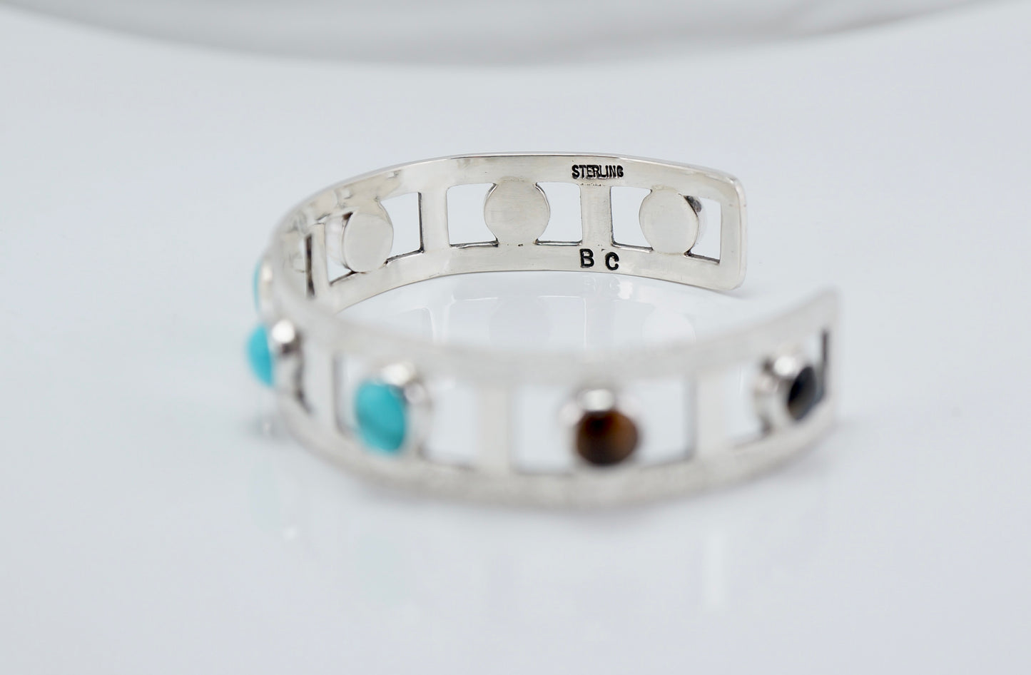 Turquoise-Montana Agate Sterling Silver Bracelet