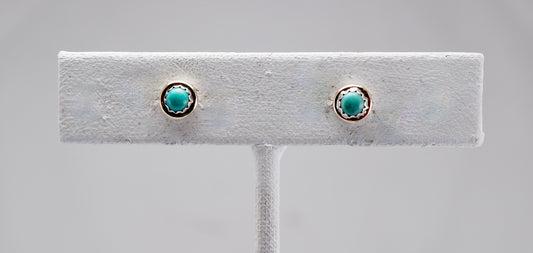 Turquoise-14k Gold Filled Stud Earrings