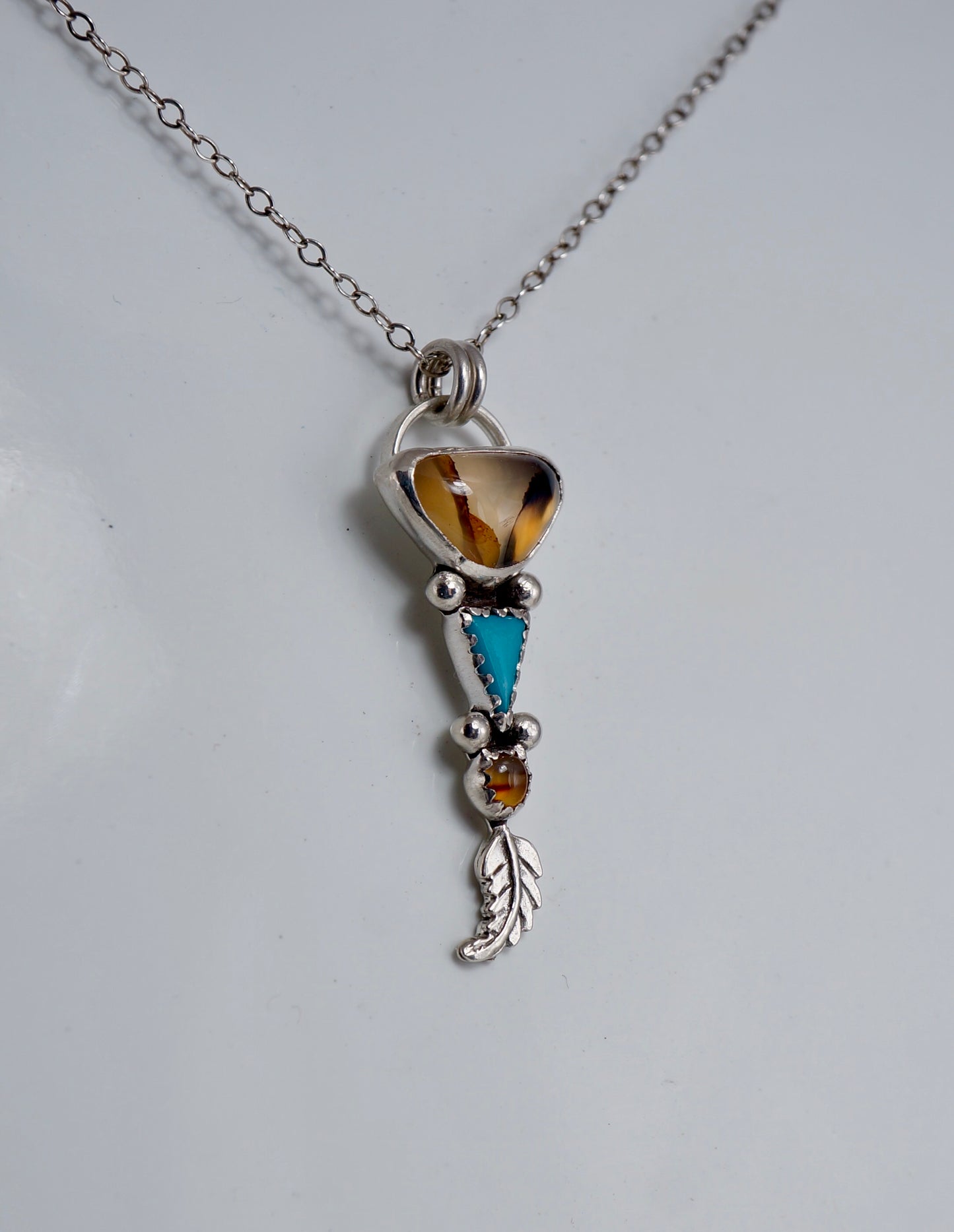 Montana Agate-Turquoise Necklace