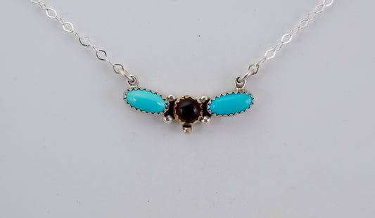 Montana Agate and Turquoise Necklace