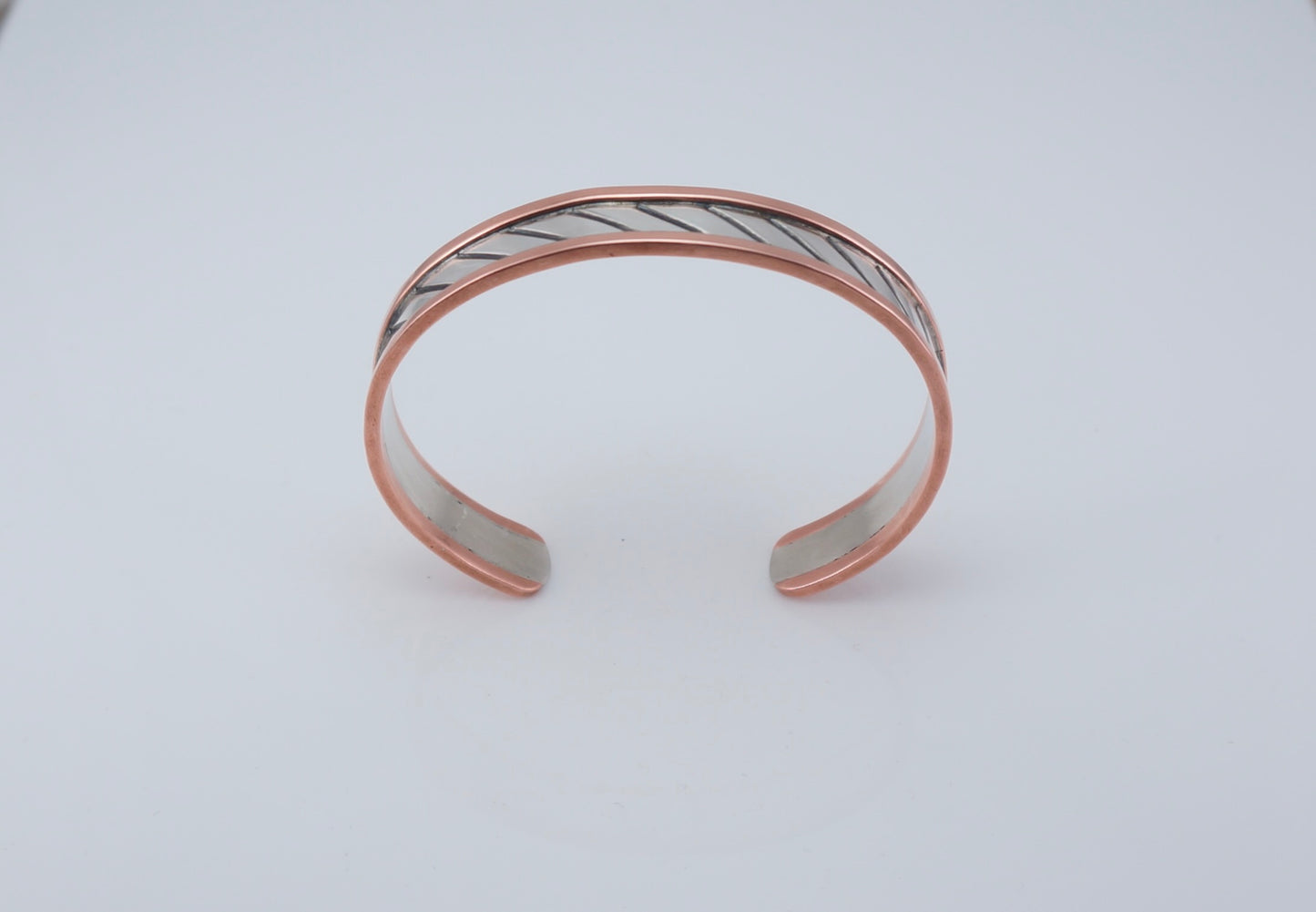 Sterling Silver and Copper Cuff – Handcrafted Western Bracelet