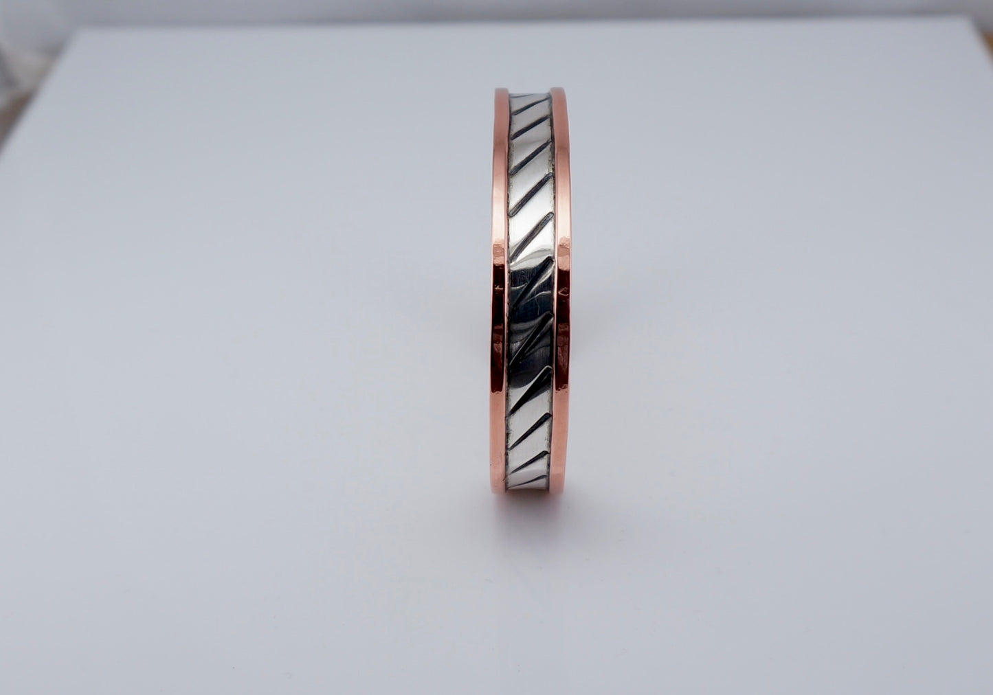 Sterling Silver and Copper Cuff – Handcrafted Western Bracelet
