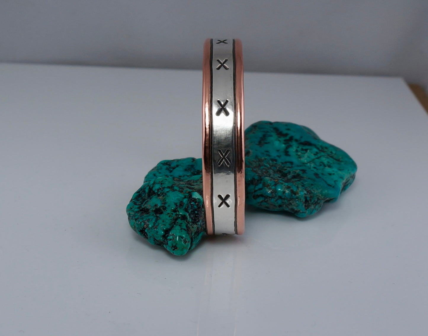 Sterling Silver and Copper Cuff – Handcrafted Western Bracelet